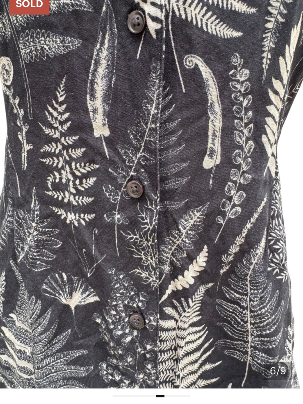 DISTURBIA Maidenhair botanical print mini dress fern US 6 - Picture 5 of 5